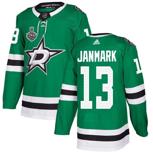 Adidas Men Dallas Stars #13 Mattias Janmark Green Home Authentic 2020 Stanley Cup Final Stitched NHL Jersey->dallas stars->NHL Jersey